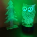 Lampa s 3D iluzí - sova