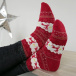 Vánoční ponožky s norským vzorem - červené